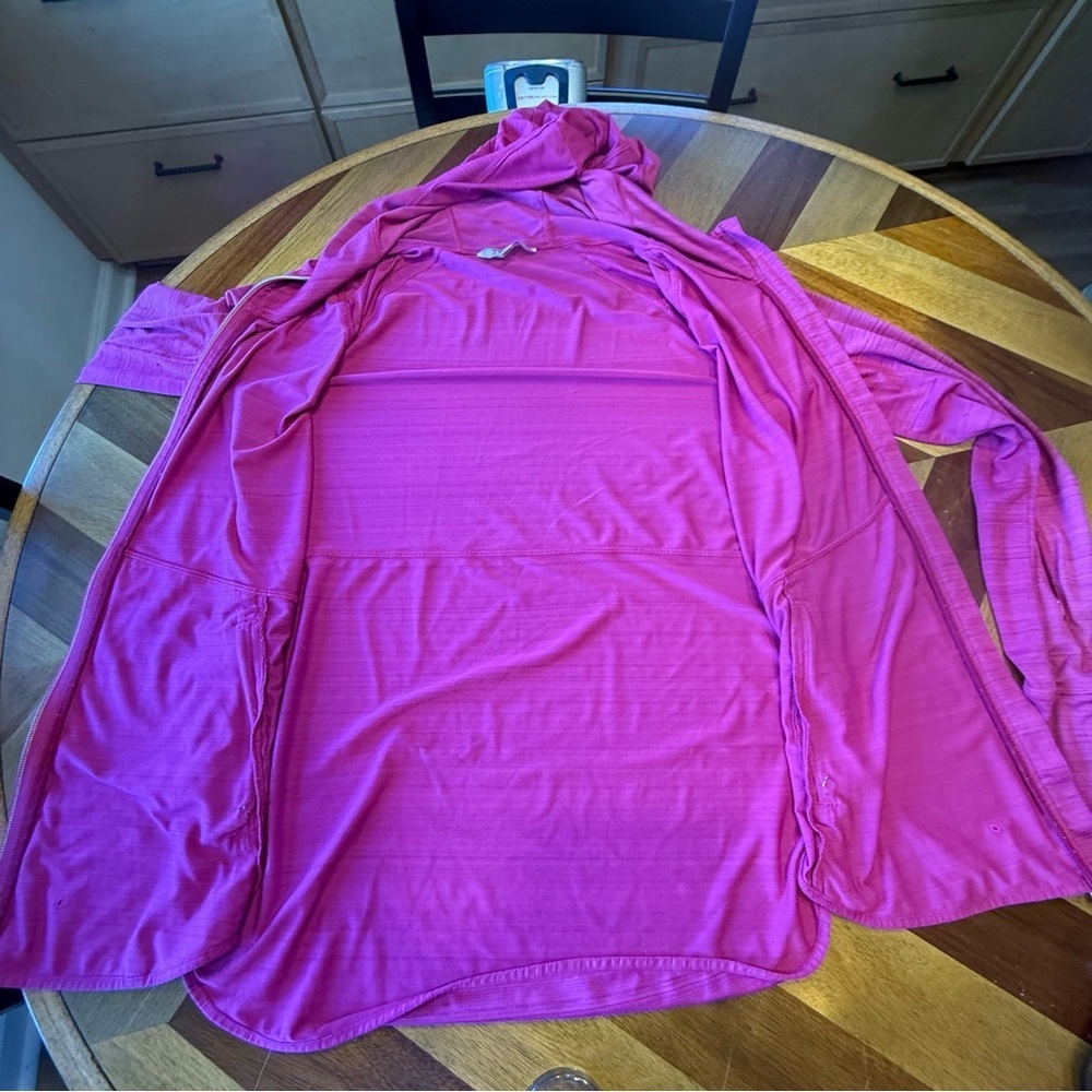 Athleta Fuchsia Zip-Up Hoodie lightweight flaw - Picture 13 of 16